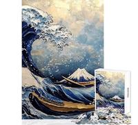 Puzzle per adulti da 1000 pezzi con la Grande Onda un gioco pratico per rilassarsi a casa un passatempo antistress una collezione di artisti e belle arti (38x26cm)