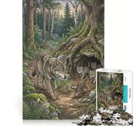 Puzzle per adulti da 1000 pezzi con la lupa antistress da assemblare compleanno e Natale 38x52cm