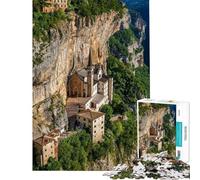 Puzzle per adulti da 1000 pezzi con la Madonna della Corona ideale per passare il tempo in casa per compleanni Natale 50x75cm