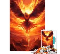 Puzzle per adulti da 1000 pezzi con la maestosa fenice che risorge gioco educativo e stimolante ideale per il relax e il miglioramento della memoria perfetto come regalo di compleanno (38x52cm)