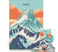 Puzzle per adulti da 1000 pezzi con la maestosa montagna dell'Everest, gioco rilassante, difficile, ideale come regalo con Babbo Natale 38x52cm