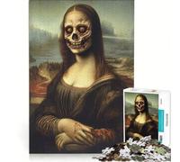 Puzzle per adulti da 1000 pezzi con la Monna Lisa zombie giocattolo educativo ideale per passare il tempo durante le vacanze regalo per amici e familiari 38x52cm