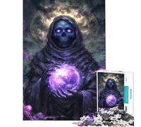 Puzzle per adulti da 1000 pezzi con la Morte che tiene una sfera magica Sfida educativa antistress giocattolo antistress per ragazzi dai 14 anni in su (38x52cm)