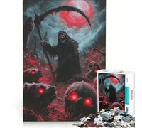 Puzzle per adulti da 1000 pezzi con la Morte e i cani infernali, gioco per famiglie, decorazione da parete, con pezzi a incastro di forma casuale 50x75cm