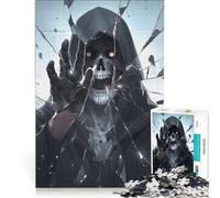 Puzzle per adulti da 1000 pezzi con la Morte e lo specchio rotto, gioco educativo, impegnativo da completare, compleanni e altre occasioni 50x75cm
