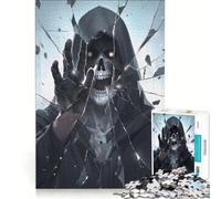 Puzzle per adulti da 1000 pezzi con la Morte e uno specchio rotto, antistress, da assemblare, compleanno e Natale 38x52cm
