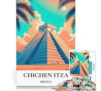 Puzzle per adulti da 1000 pezzi con la piramide di Chichen Itza, gioco educativo, decorazione da parete, regalo di compleanno, regalo di viaggio 38x26cm