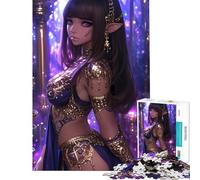 Puzzle per adulti da 1000 pezzi con la principessa anime dagli occhi viola Divertimento a casa decorazione perfetta Gioco impossibile per maggiori di 14 anni 50x75cm