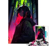 Puzzle per adulti da 1000 pezzi con la ragazza demone nella foresta Gioco per famiglie giocattolo avvincente per coltivare la pazienza donne uomini e famiglie (dimensioni 75x50cm)
