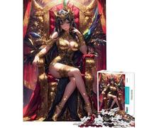 Puzzle per adulti da 1000 pezzi con la regina delle piume e Cleopatra gioco per famiglie compleanni e Natale (dimensioni 38x26cm)