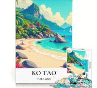 Puzzle per adulti da 1000 pezzi con la splendida immagine di Ko Tao, un gioco rompicapo per tutta la famiglia, ideale per rafforzare il legame di coppia 38x26cm