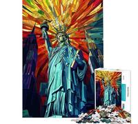 Puzzle per adulti da 1000 pezzi con la Statua della Libertà di New York un gioco pratico per passare il tempo durante le vacanze ideale come regalo di compleanno o per altri scopi (dimensioni 38x26cm)