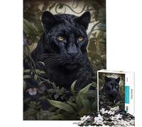 Puzzle per adulti da 1000 pezzi con la stravagante Pantera Nera ideale per compleanni Natale decorazioni per la casa e giochi per famiglie dai 14 anni in su 50x75cm
