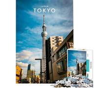 Puzzle per adulti da 1000 pezzi con la Torre di Tokyo Giappone Gioco interattivo stimolante per la mente e per gli uomini Antistress (dimensioni 38x26cm)