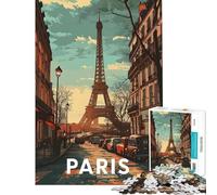 Puzzle per adulti da 1000 pezzi con la Torre Eiffel di Parigi Gioco per famiglie ideale per le vacanze in casa per passare il tempo in compagnia per compleanni e Natale (dimensioni 50x75cm)