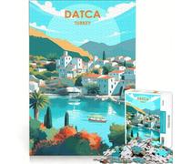 Puzzle per adulti da 1000 pezzi con la Turchia di Datça, gioco educativo, decorazione per la casa, per rafforzare l'amore tra le coppie 38x26cm