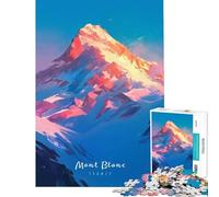 Puzzle per adulti da 1000 pezzi con la vetta del Monte Bianco gioco educativo e stimolante per tutta la famiglia ideale come regalo (dimensioni 38x52cm)