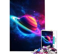 Puzzle per adulti da 1000 pezzi con la vivace galassia di Saturno Puzzle per adulti giocattolo decorativo da parete assemblaggio interazione genitore-figlio (dimensioni 38x26cm)