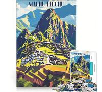 Puzzle per adulti da 1000 pezzi con la vivace immagine di Machu Picchu gioco interattivo interazione genitore-figlio compleanno e Natale 38x26cm