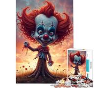 Puzzle per adulti da 1000 pezzi con l'albero del pagliaccio inquietante Aiuta a stimolare la mente è un gioco educativo per tutta la famiglia adatto a partire dai 14 anni (38x52cm)