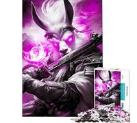 Puzzle per adulti da 1000 pezzi con lama samurai e occhi luminosi Puzzle di animali per il relax analisi e logica compleanno e Natale (dimensioni 50x75cm)