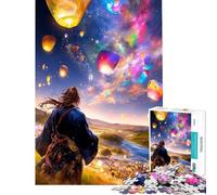 Puzzle per adulti da 1000 pezzi con lanterne volanti e galassia ideale per compleanni e Natale Gioco difficile per tutta la famiglia adatto a persone dai 14 anni in su (38x26cm)