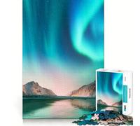 Puzzle per adulti da 1000 pezzi con l'aurora boreale dell'Islanda,gioco di assemblaggio,gioco di logica,divertente e rilassante,ideale per compleanni (38x26cm)