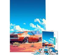 Puzzle per adulti da 1000 pezzi con l'auto del sogno americano Divertimento a casa decorazione perfetta Gioco impossibile per maggiori di 14 anni 38x52cm