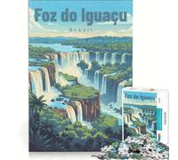 Puzzle per adulti da 1000 pezzi con le cascate dell'Iguazú, giochi per famiglie, analisi e logica, per rafforzare l'amore di coppia 38x26cm