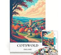 Puzzle per adulti da 1000 pezzi con le colline ondulate dei Cotswolds, giochi per famiglie, divertente antistress, collezione d'artista, belle arti 38x26cm