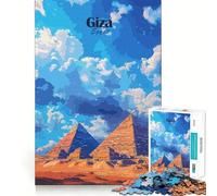 Puzzle per adulti da 1000 pezzi con le piramidi di Giza,Egitto Gioco stimolante per la mente,divertente e rilassante,ideale come regalo di Natale (50x75cm)