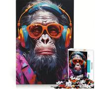 Puzzle per adulti da 1000 pezzi con le scimmiette Jamming dei Comics, gioco educativo, rilassante e stimolante, ideale come regalo di compleanno o per occasioni speciali 38x52cm