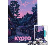 Puzzle per adulti da 1000 pezzi con l'elegante immagine della città di Kyoto Giocattolo antistress per adulti ideale per migliorare la memoria perfetto per compleanni e Natale (dimensioni 38x52cm)