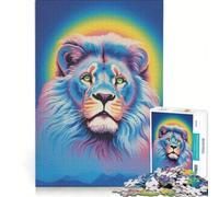 Puzzle per adulti da 1000 pezzi con leone e arcobaleno gioco educativo decorazione per la casa per rafforzare l'amore tra le coppie 38x26cm