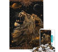 Puzzle per adulti da 1000 pezzi con leone e carte dei tarocchi ideale per rilassarsi passare il tempo divertendosi a casa (dimensioni 50x75cm)