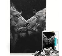 Puzzle per adulti da 1000 pezzi con leone e coppia innamorata in primo piano gioco educativo decorazione per la casa per rafforzare l'amore tra le coppie 50x75cm