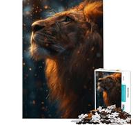 Puzzle per adulti da 1000 pezzi con leone e scintille gioco per tutta la famiglia giocattolo avvincente per coltivare la pazienza regalo per donne uomini e attività per tutta la famiglia (38x52cm)