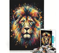 Puzzle per adulti da 1000 pezzi con leone graffiti, gioco impossibile, migliora la memoria, con pezzi di forma casuale completamente ad incastro 38x52cm