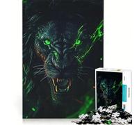 Puzzle per adulti da 1000 pezzi con leone radioattivo gioco rilassante allena la mente e la mano compleanno e Natale 38x26cm