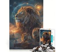 Puzzle per adulti da 1000 pezzi con leoni e due stelle gioco educativo decorazione per la casa per rafforzare l'amore tra le coppie 50x75cm
