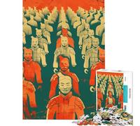 Puzzle per adulti da 1000 pezzi con l'esercito di terracotta gioco rilassante taglio di precisione sfida stimolante idea regalo (dimensioni 38x52cm)