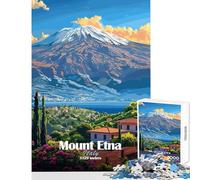 Puzzle per adulti da 1000 pezzi con l'Etna Italia Gioco pratico antistress decorazione per la casa attività divertenti da fare in casa (38x52cm)