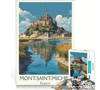 Puzzle per adulti da 1000 pezzi con l'iconico Mont-Saint-Michel, gioco educativo, decorazione da parete, regalo di compleanno, regalo di viaggio 50x75cm