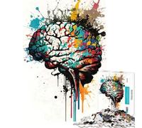 Puzzle per adulti da 1000 pezzi con l'immagine del cervello umano Difficile e stimolante migliora la memoria Giocattolo educativo per ragazzi dai 14 anni in su 38x52cm