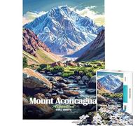 Puzzle per adulti da 1000 pezzi con l'immagine del Monte Aconcagua Puzzle rilassante per adulti antistress ideale come regalo per tutta la famiglia (dimensioni 50x75cm)