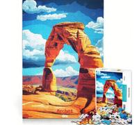Puzzle per adulti da 1000 pezzi con l'immagine del Parco Nazionale degli Arches, ideale per giochi in famiglia, interazione genitore-figlio e come regalo per amici e parenti 38x52cm