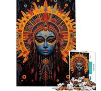 Puzzle per adulti da 1000 pezzi con l'immagine della Dea Huichol gioco pratico per passare il tempo durante le vacanze regalo di compleanno regalo (dimensioni 38x52cm)