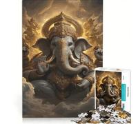 Puzzle per adulti da 1000 pezzi con l'immagine della divinità Ganesha, gioco rompicapo, difficile, ideale come regalo per tutta la famiglia 50x75cm
