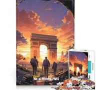 Puzzle per adulti da 1000 pezzi con l'immagine dell'Arco di Trionfo gioco rompicapo per tutta la famiglia ideale per rafforzare il legame di coppia 38x26cm