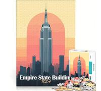 Puzzle per adulti da 1000 pezzi con l'immagine dell'Empire State Building, ideale per giochi rilassanti, attività per famiglie, collezione d'artista e belle arti 38x26cm